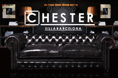 Chesterfield sofa Leather-cuero