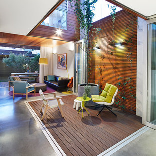 Diseño de terraza actual, pequeña, sin cubierta