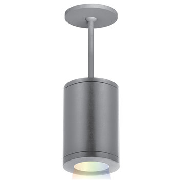 Tube Architectural 5" LED Color Changing Pendant Narrow Beam, Graphite