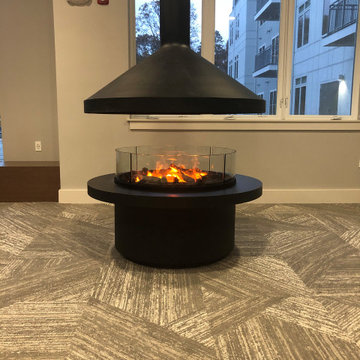 VITA Fireplaces BELLA | Suspended Hood with Base Vapor-Fire Feature in MA, USA