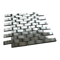 Black Stainless Steel Subway Style Mosaic Tiles - Home Accessories & Decor