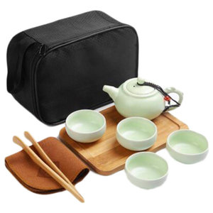 Chinese Pure Red Copper Handmade Gongfu Tea Set Teapot/Teacup/Tea Tray/Tea Mat 