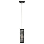 Livex Lighting - Livex Lighting 46211-04 Industro - 21.5" One Light Pendant - No. of Rods: 3  Canopy IncludedIndustro 21.5" One L Black/Brushed NickelUL: Suitable for damp locations Energy Star Qualified: n/a ADA Certified: n/a  *Number of Lights: Lamp: 1-*Wattage:100w Medium Base bulb(s) *Bulb Included:No *Bulb Type:Medium Base *Finish Type:Black/Brushed Nickel