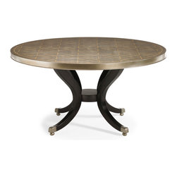 Max Sparrow - Trellis Silver Leaf Dining Table - Dining Tables