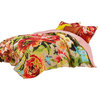 Benzara BM293449 King Quilt Set, 2 Pillow Shams, Polyester Fill, Multicolor