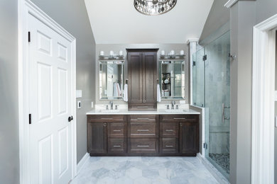 Example of a transitional bathroom design in Philadelphia