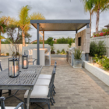 Santaluz - Posh Salt and Peppered Patio with Pool