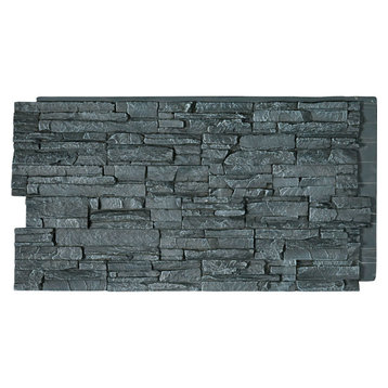 45 3/4"W x 24 1/2"H x 1 1/4"D Canyon Ridge Stacked StoneWall Faux Siding Panel