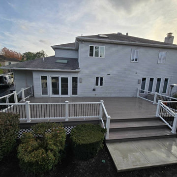 Trex Enhance Rocky Harbor Flooring With Trex Select Railing Demo & Rebuild