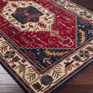 Ancient Treasures Ruby / Beige Rectangular Oriental Rug by Surya -$162.06