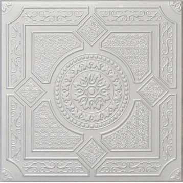 19.6"x19.6" Styrofoam Glue Up Ceiling Tiles R30 Platinum