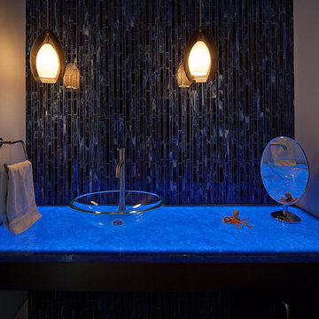 Water Themed Powder Room