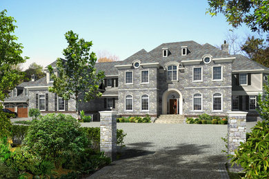 Example of a huge classic exterior home design in Philadelphia