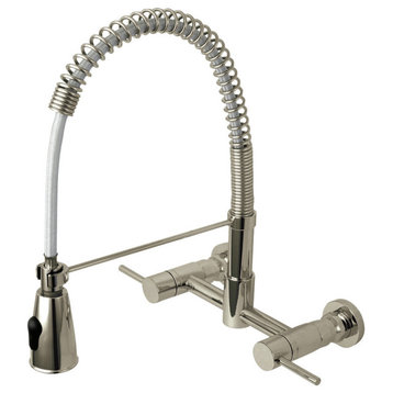 GS8288DL Concord 2-Handle Wall Mount Pull-Down Kitchen Faucet, Brushed Nickel