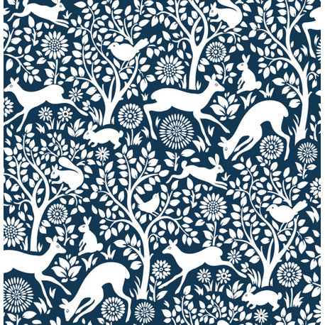 Navy Merriment Peel and Stick Wallpaper Bolt