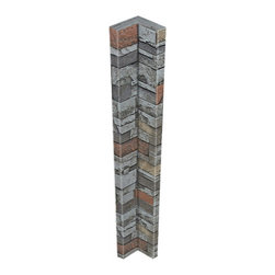 136-CT1-DURANGO STACKED STONE VENEER INSIDE CORNER 48"H X 3 1/2"W X 1 1/4"D - Wall Panels