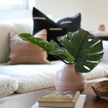 Coffee Table Styling in LA Transitional Home