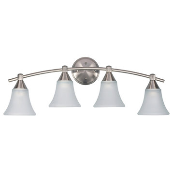 Canarm Grace 4 Light Vanity in Brushed Pewter