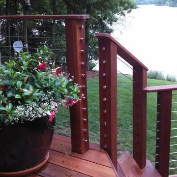 Ipe Cable Railing System Lake Gaston, NC