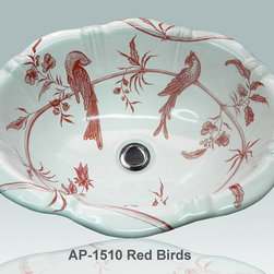 Hand Painted Drop-in Sinks by Atlantis Porcelain Art - Products