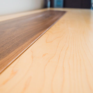 TV Lift Cabinet in solid Maple Infused with Solid Walnut (The Naramada)