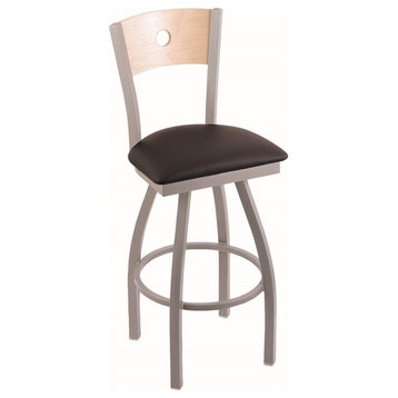 Holland Bar Stool, 830 Voltaire 36 Bar Stool, Anodized Nickel Finish