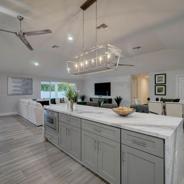 Authentically Monochromatic, Kitchen Remodel in Santa Fe Springs, CA