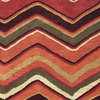 Modern Geometric Pattern Red /Orange Wool Tufted Rug - BL25, 3.6x5.6