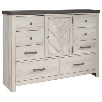 Bellevue HMIF68497 Adelice 58"W 8 Drawer Hardwood Dresser - Gray