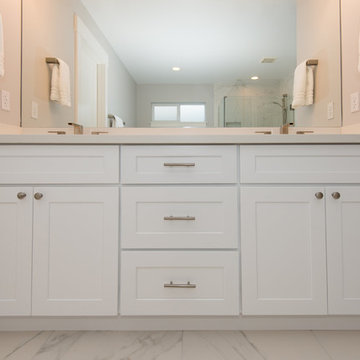 Bright, Clean Lined Master Bathroom Remodel
