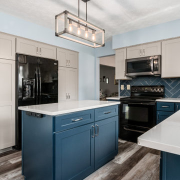 Stunning Transitional Hybrid Kitchen Remodel Done in a Two-Tone Color