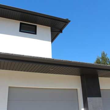 Temecula Ca. Soffit, Fascia, Gutters, Downspouts, Beam Cap, After Stucco