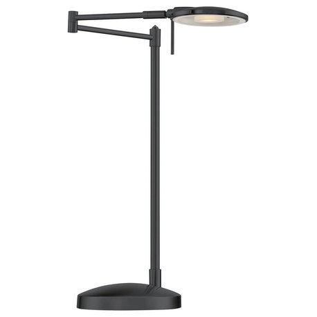 Dessau Turbo Swing Arm Table Lamp, Museum Black
