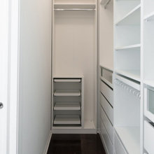 narrow walk in closet