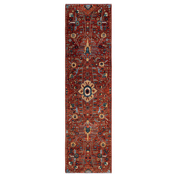 Serapi, One-of-a-Kind Hand-Knotted Runner Rug  - Orange, 2' 8" x 9' 9"