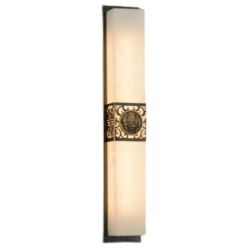 Luxury Wall Lamp, Royal Chinese Style, L4.7xw3.5xh23.6", Warm Light