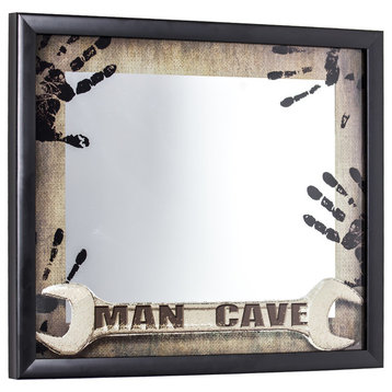 Man Cave Printed Framed Mirror
