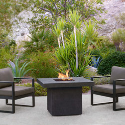 Ventura - Square Fire Table in Kodiak Brown - Fire Pits