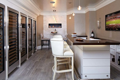 Basement - contemporary basement idea in New York