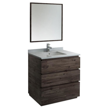Fresca Formosa 36" Floor Standing Modern Bathroom Vanity, Faucet, FFT3071CH
