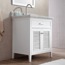 31 inch Single Sink Bathroom Vanity Set in White Finish - Bathroom Vanities And Sink Consoles