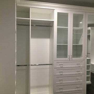 High end walk in closet