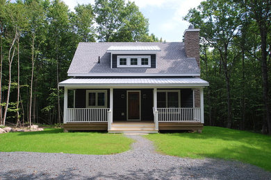 Inspiration for a rustic exterior home remodel in New York