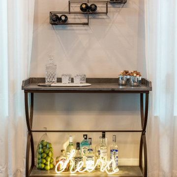 Transitional Townhouse: Home Bar