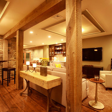 Napa-inspired retreat in the basement
