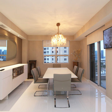 Brickell Key  - Dining Room AV, Lighting & Shades