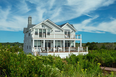 This is an example of a beach style exterior in Bridgeport.