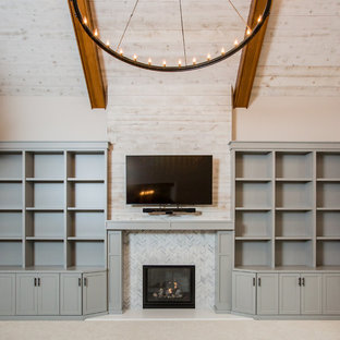 Home design - transitional home design idea in Detroit