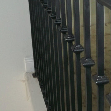 Stair railings and balconies.