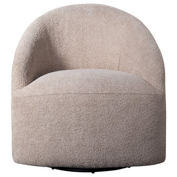 INK+IVY Bonn Upholstered 360 Degree Swivel Chair in Ivory